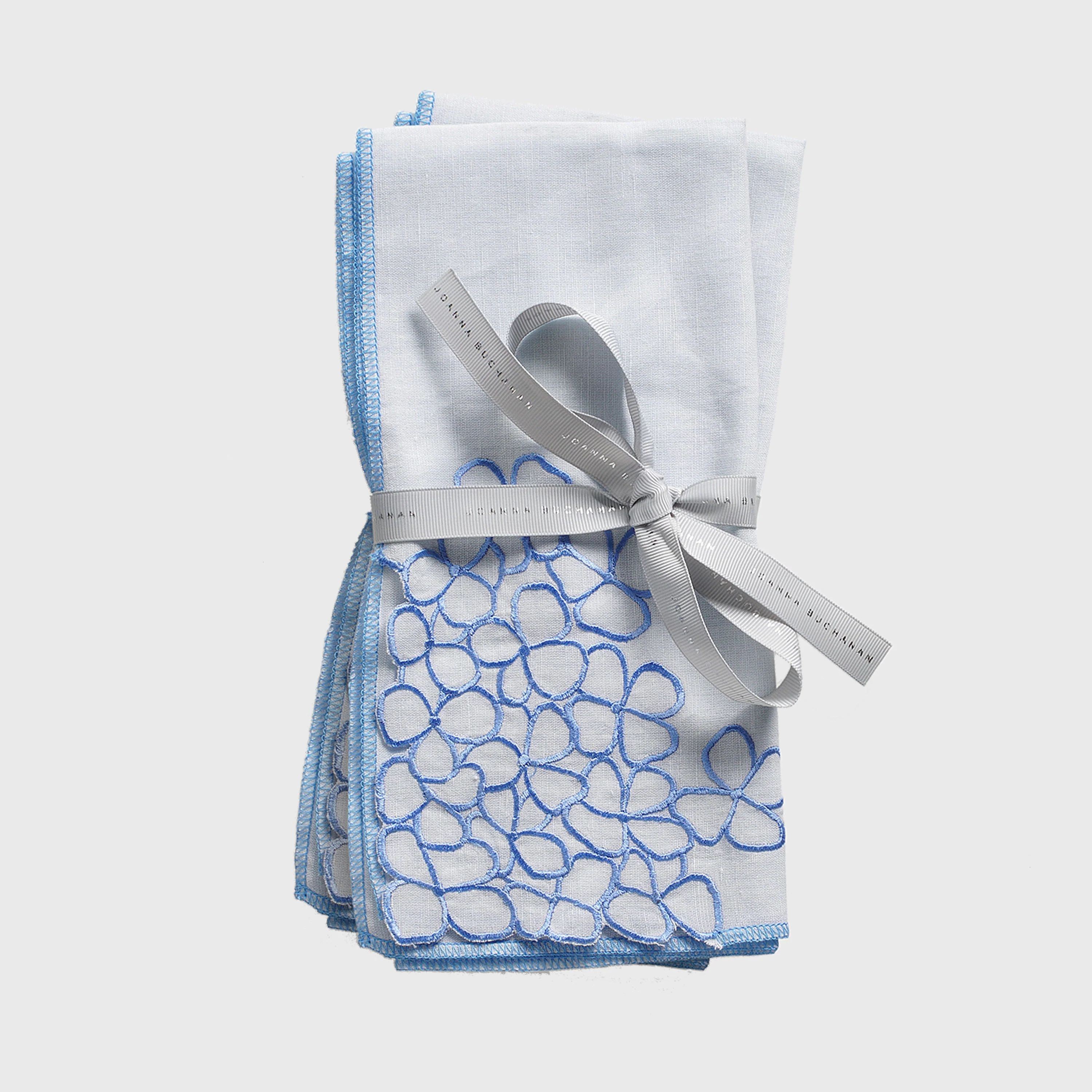 Hydrangea dinner napkins, blue, set of two | Joanna Buchanan