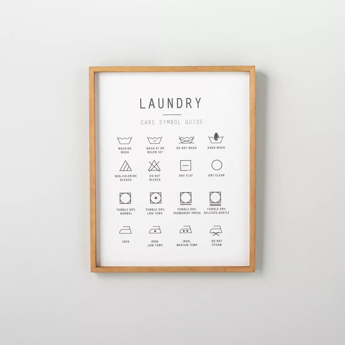 16"x20" Laundry Care Infographic Framed Sign - Hearth & Hand™ with Magnolia | Target