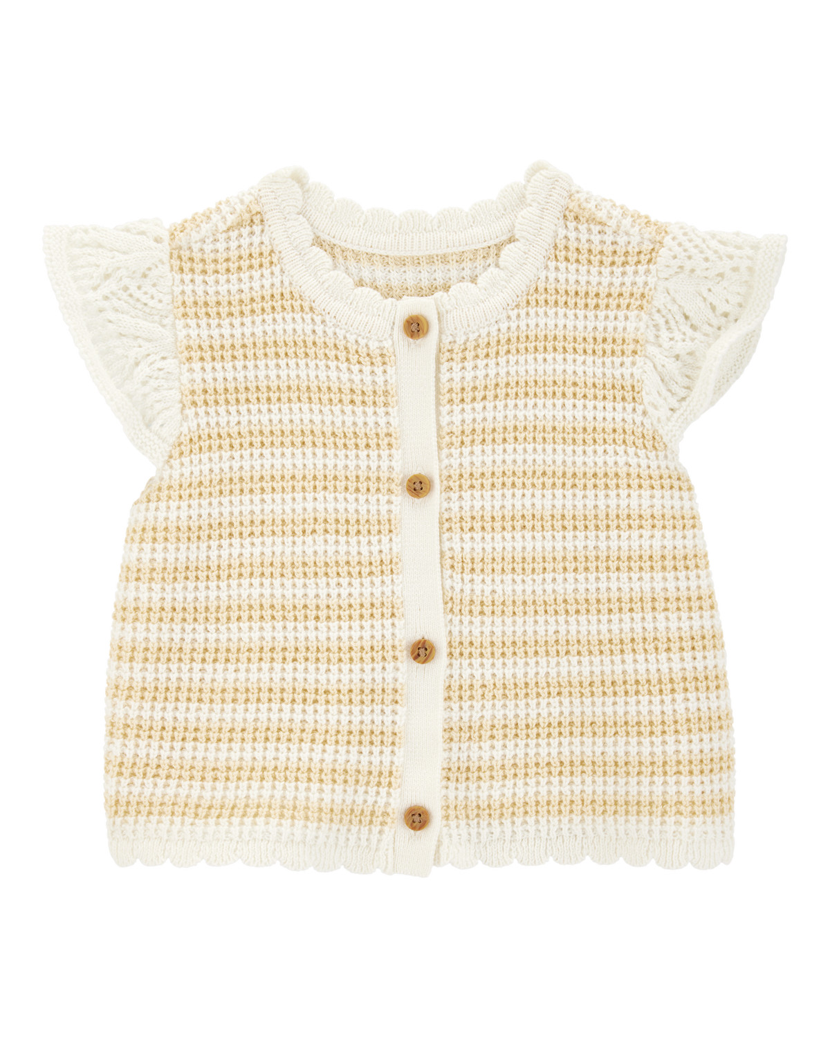 Baby Flutter Sleeve Knit Top - Yellow | Carter's Inc