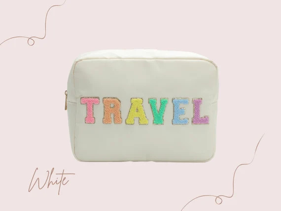 X-Large Customized Cosmetic Toiletry Bag, Travel Bag, Personalized Bag, Bridesmaid Gift, Birthday... | Etsy (US)