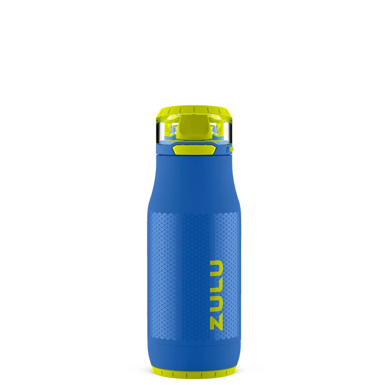 ZULU Chase Vacuum Sealed Stainless Steel Kid's Water Bottle, Blue and Green, 14 Fluid Ounces | Walmart (US)