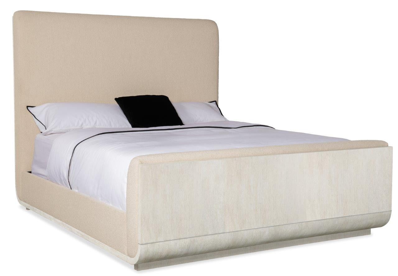 Modern Mood King Upholstered Panel Bed In Light Wood | 1stopbedrooms