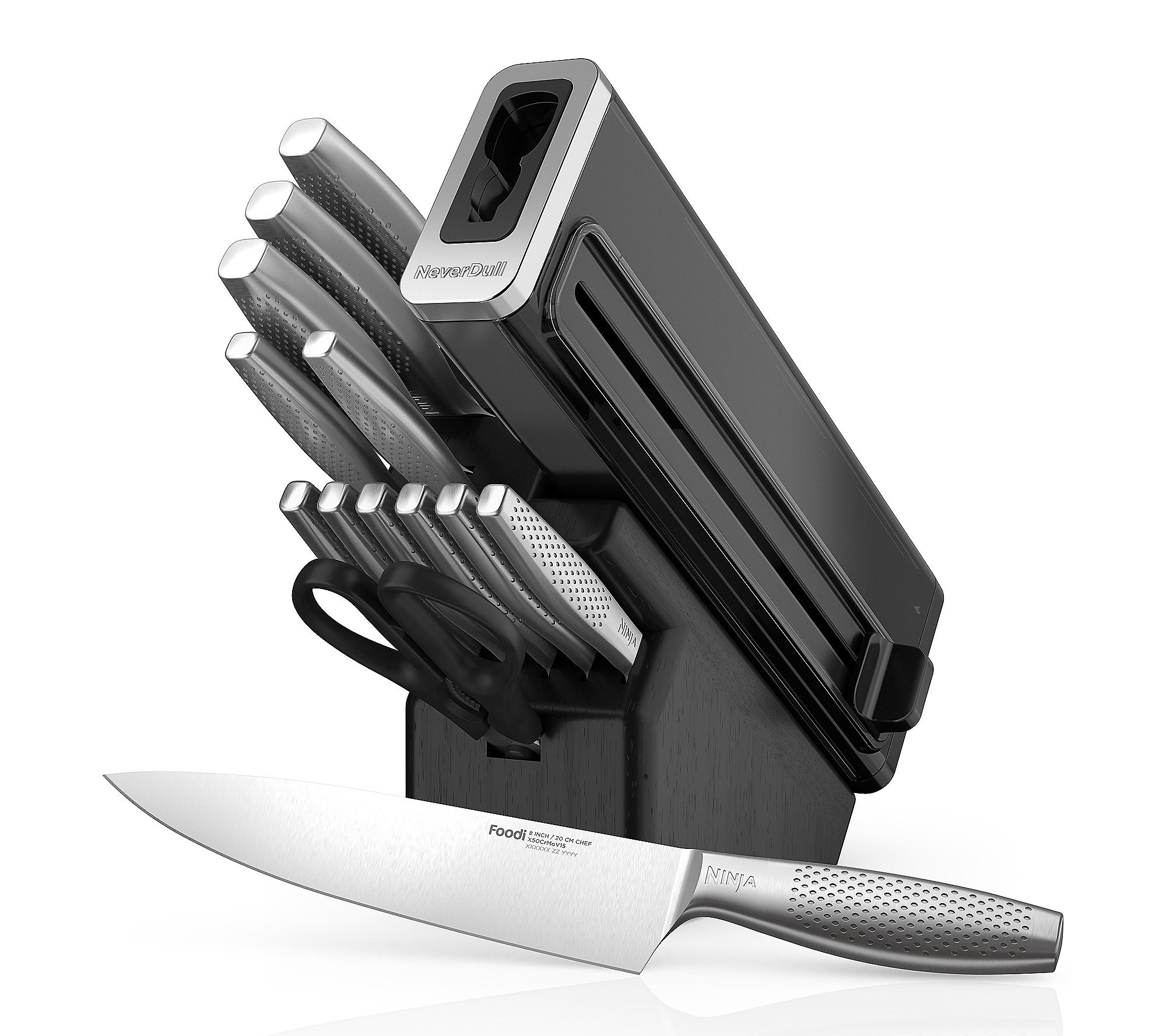 Ninja Foodi NeverDull Premium Knife System 14 P iece Set, SS | QVC