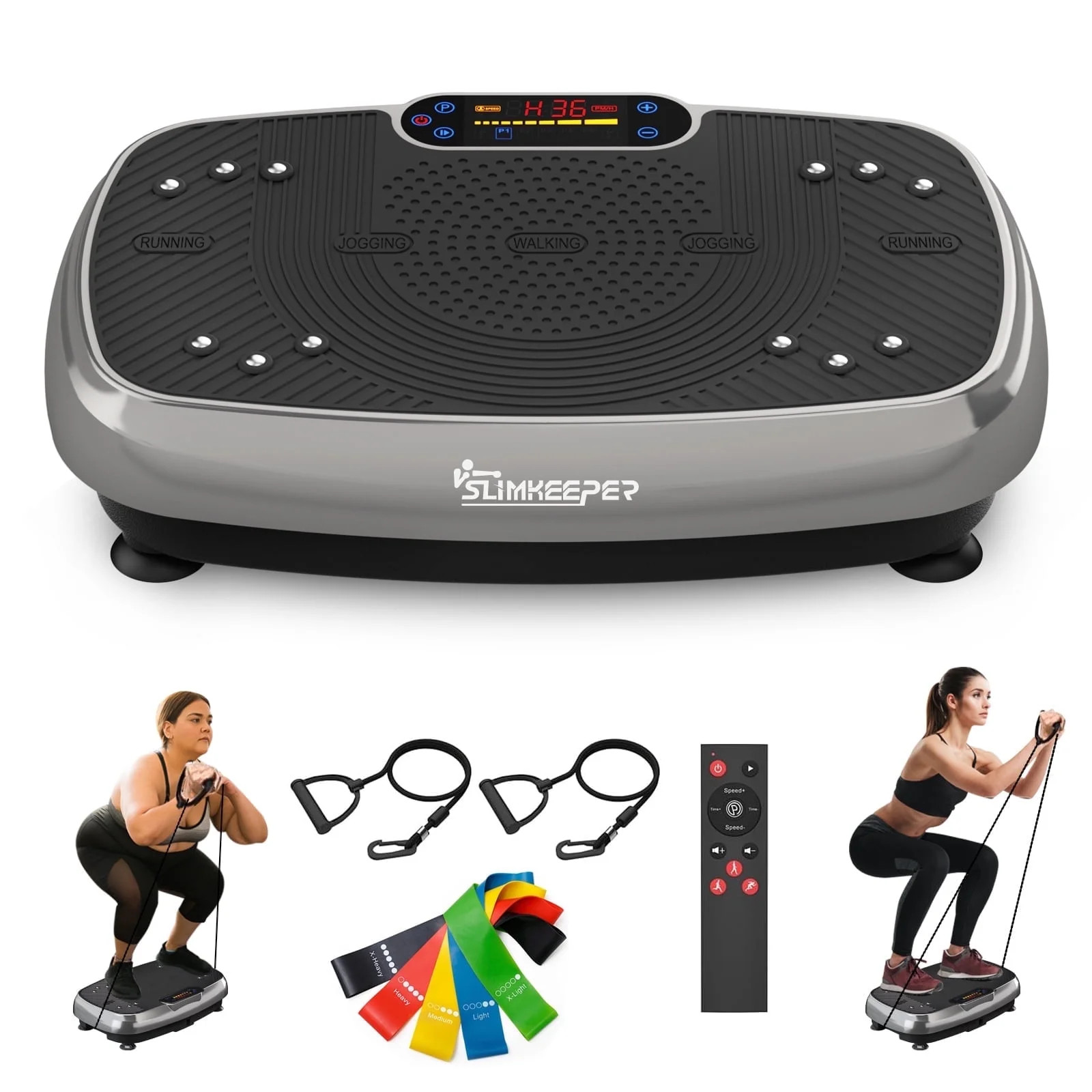 Vibration Plate Exercise Machine for Lymphatic Drainage Weight Loss Whole Body Workout Gym Power ... | Walmart (US)