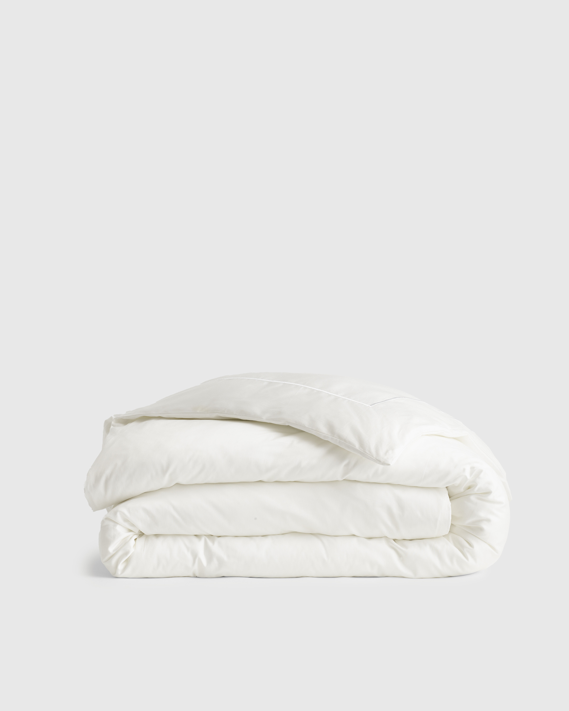 Quince | Luxury Organic Sateen Embroidered Duvet Cover in White, Size Twin, Cotton Sateen | Quince