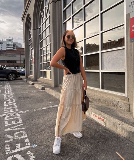 Fall ootd for a workday at a coffee shop. Wearing a denim top and a maxi skirt. 

#LTKworkwear #LTKfindsunder100 #LTKstyletip