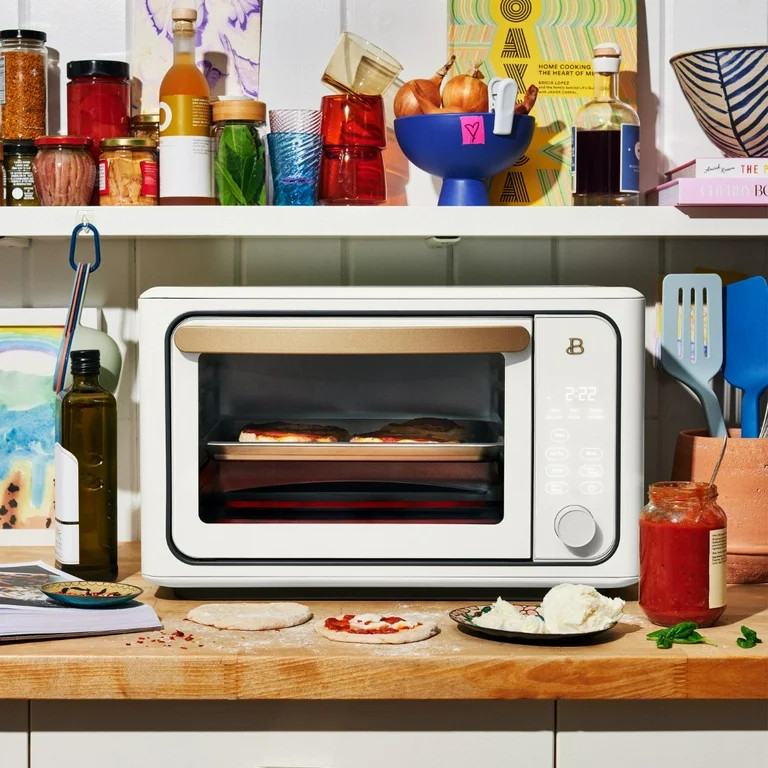 Beautiful 6 Slice Touchscreen Air Fryer Toaster Oven, White Icing by Drew Barrymore - Walmart.com | Walmart (US)