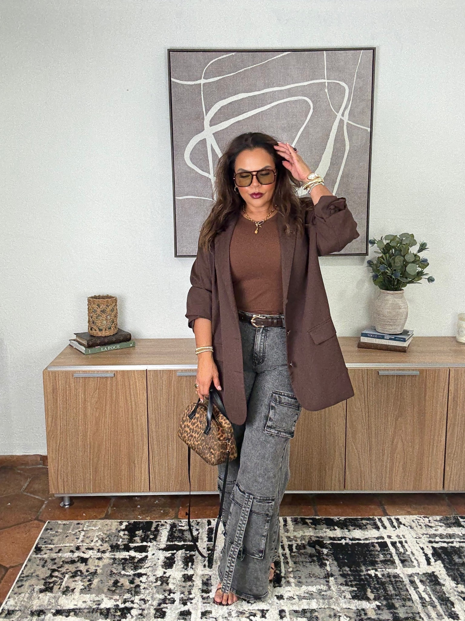 The color chocolate is such a trending color this fall! I love mixing edgy and polished together to for a Chic look!
*blazer & tank: size L
Cargo pants: size 10
Shoes: 9.5

#ootd #chicoutfit #amazonfashion #fallfashion

#LTKStyleTip #LTKBeauty #LTKMidsize