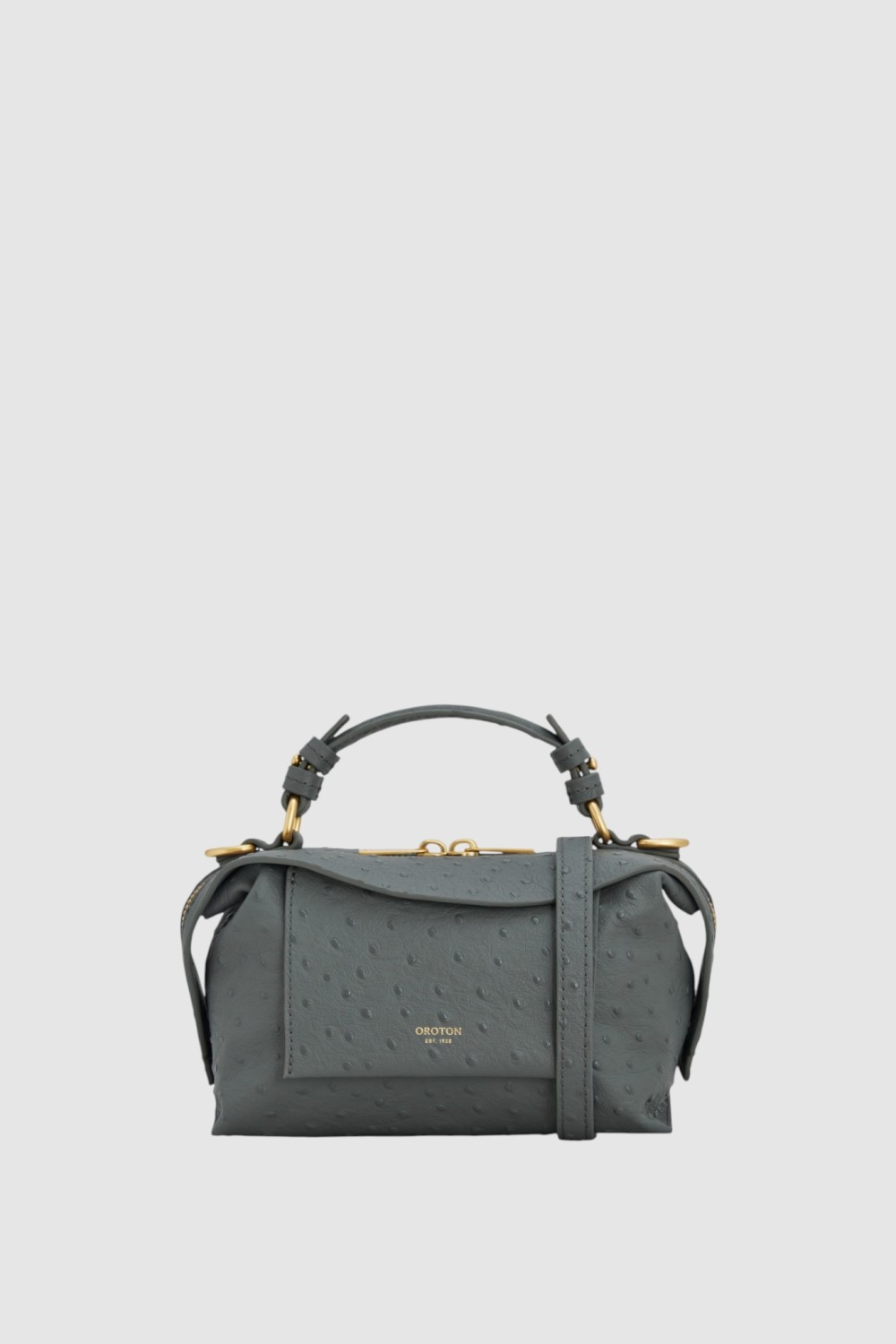 Mica Texture Mini Bowler Soot | Oroton