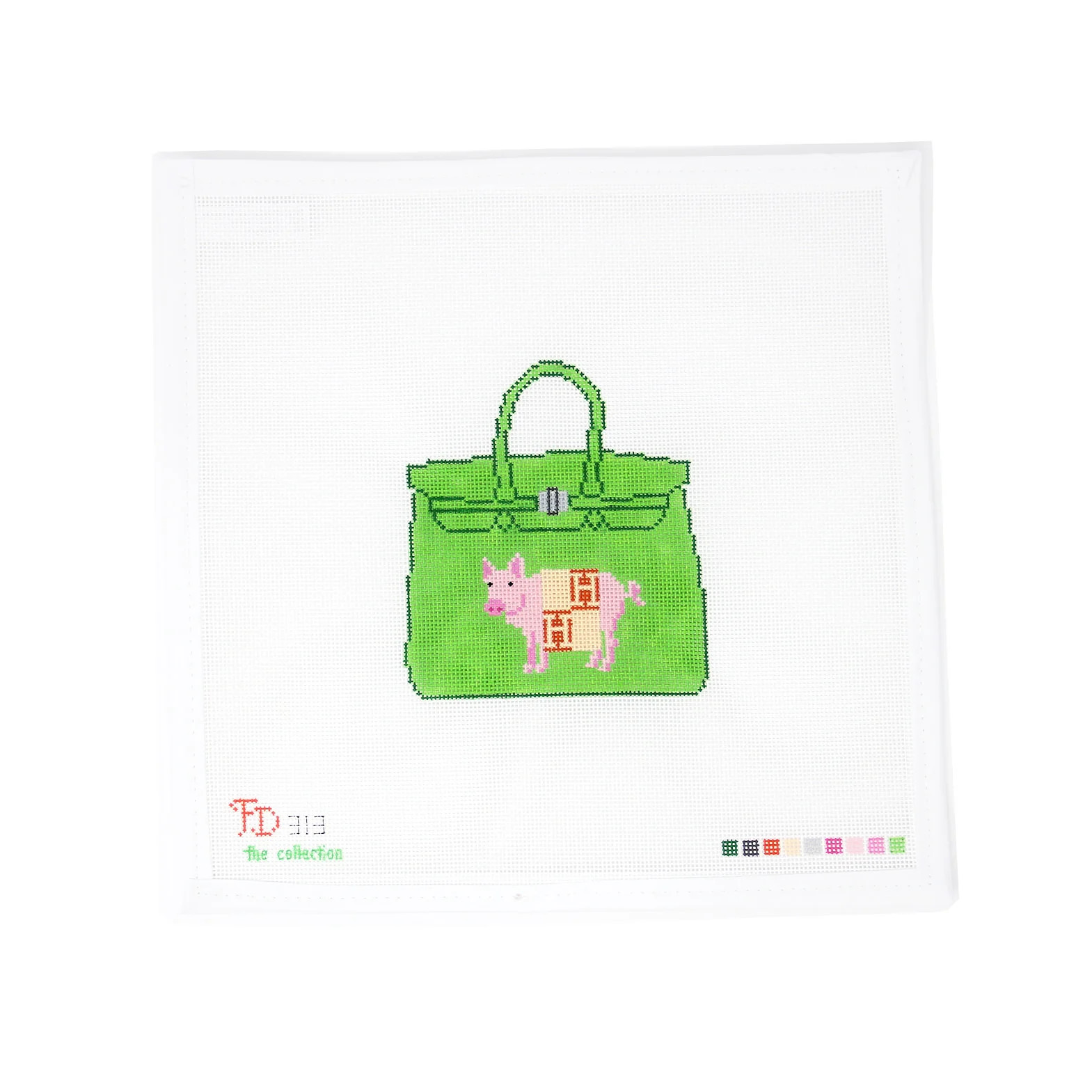 H Pig Birkin | Greystone Needlepoint