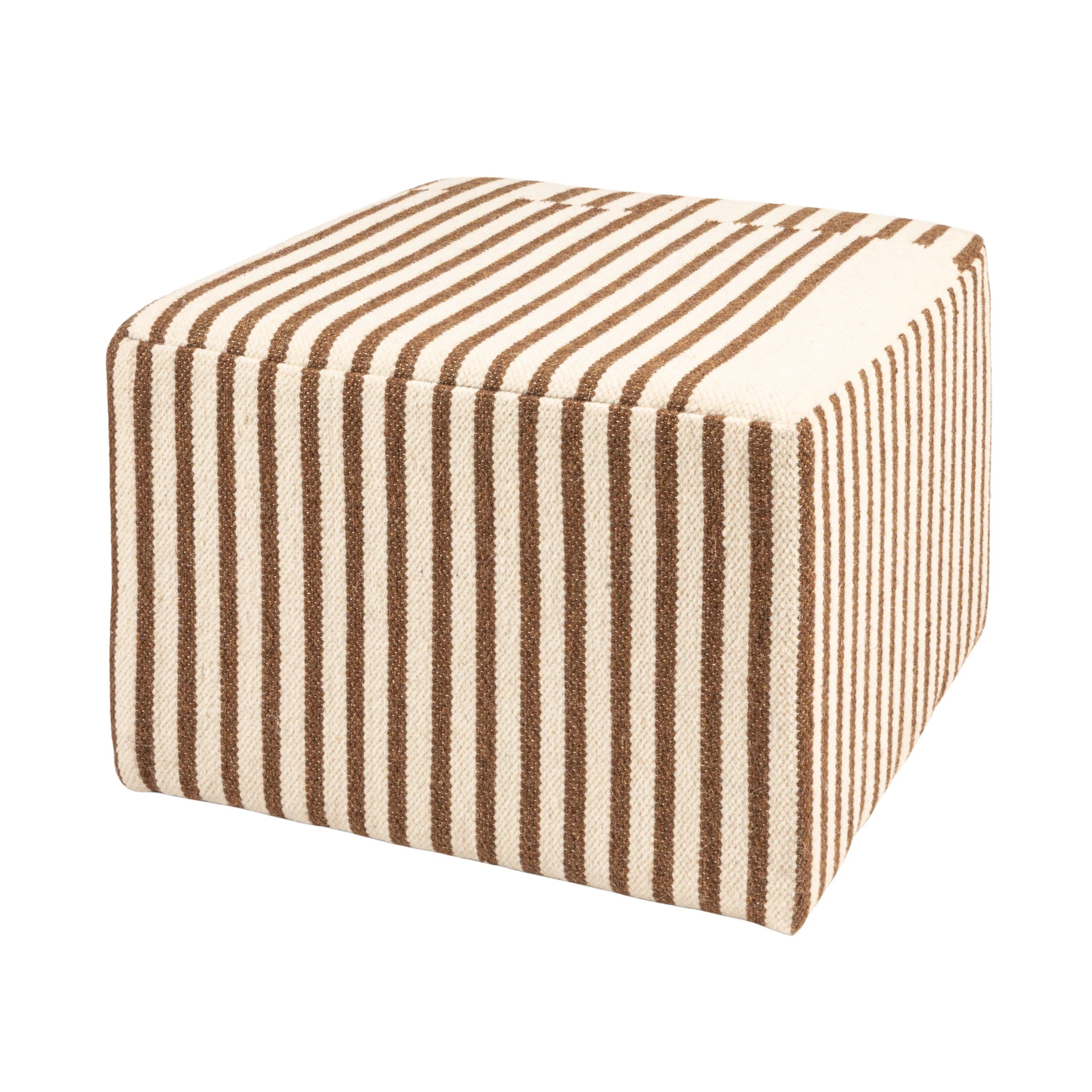 Breck Wool Kilim Upholstered Ottoman | Wayfair North America