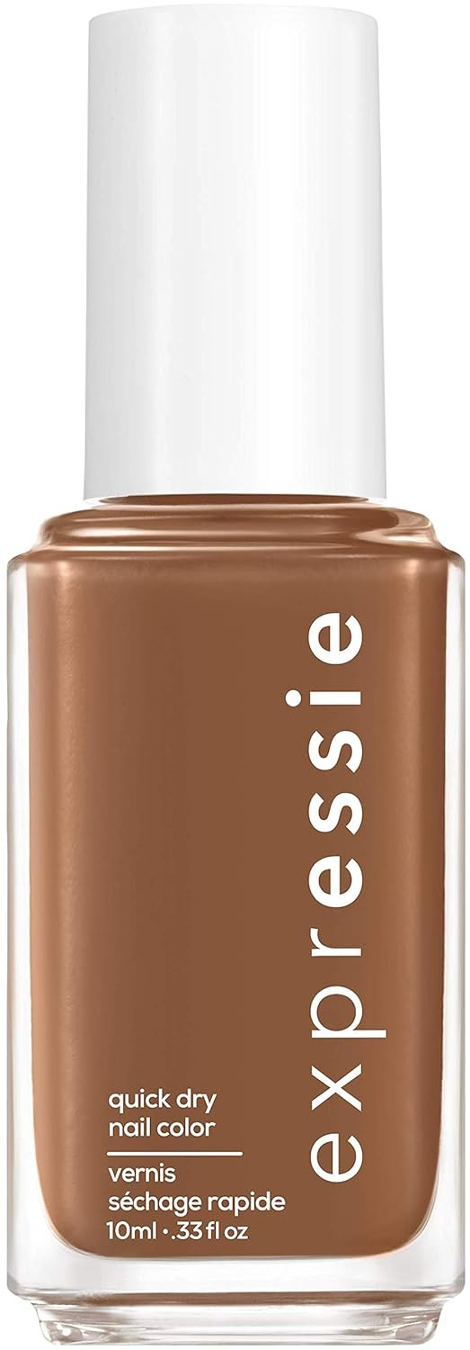 essie expressie Quick-Dry Vegan Nail Polish, Cold Brew Crew, Warm Mid Tone Brown, 0.33 Ounce | Amazon (US)