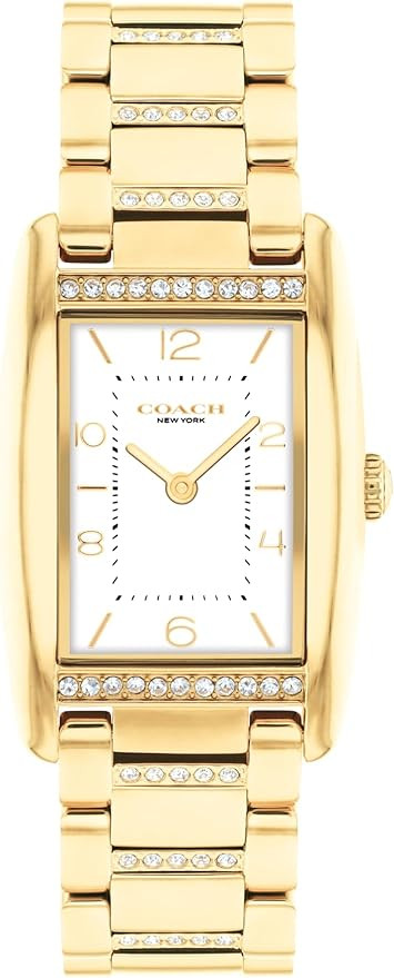 Coach Reese Women's Watch - 2H Quartz Tank Watch with Crystal-Set Link Bracelet - Water Resistant... | Amazon (US)