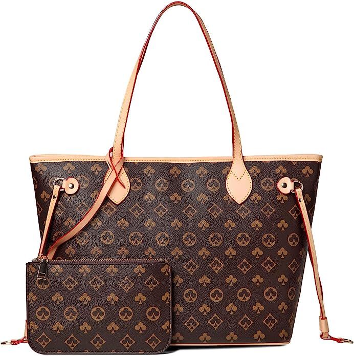 WOQED Tote Bags for Women Large Fahsion Designer Handbag Top Handle Satchel Bags Leather Shoulder... | Amazon (US)