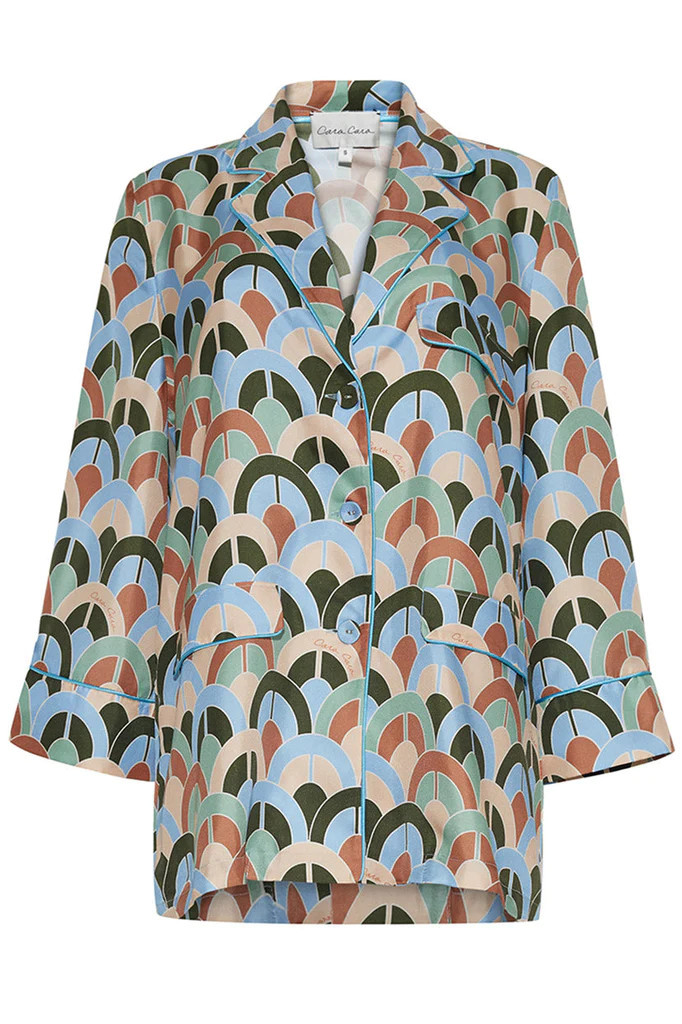 Venezia Jacket in Geo Dew Moss | Over The Moon