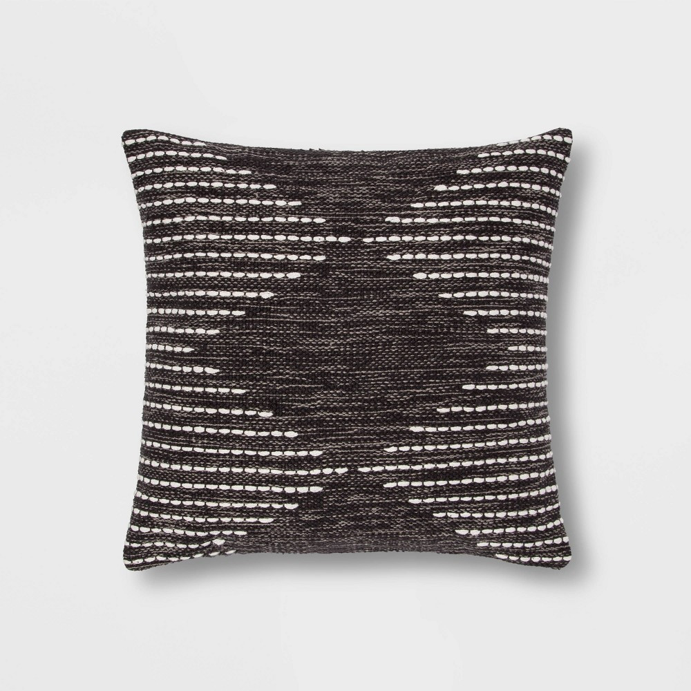 Modern Stitched Square Throw Pillow Charcoal - Project 62 | Target