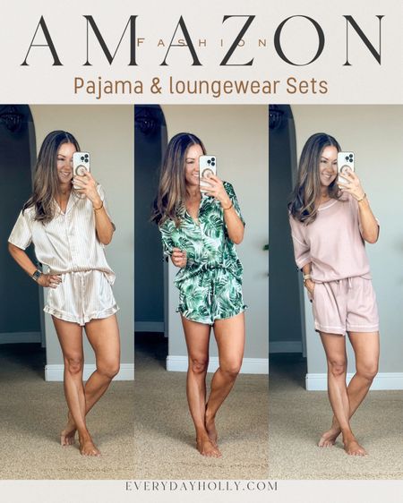 💥Sale! Amazon Two piece pajama pj loungewear sets size small.  

50% off satin jammie sets 1 & 2- 30% code NAJNNX2E +20% clickable q-pon 

30% off waffle knit Jammie/loungewear set 2 20% off +10% clickable q-pon 

Satin silky feeling collared button down with cute shorts with ruffle trim with elastic waistband with functioning tie, waffle knit comfy two piece jammies size small. Comfy wireless bras with removable pads


#LTKover40 #LTKsalealert #LTKfindsunder50