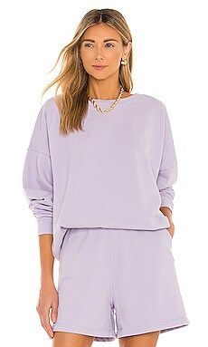 SIXTHREESEVEN The Oversized Crewneck in Lavender from Revolve.com | Revolve Clothing (Global)