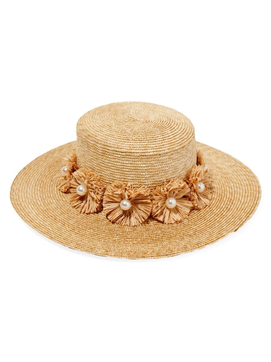 Confetti Embellished Straw Hat | Saks Fifth Avenue