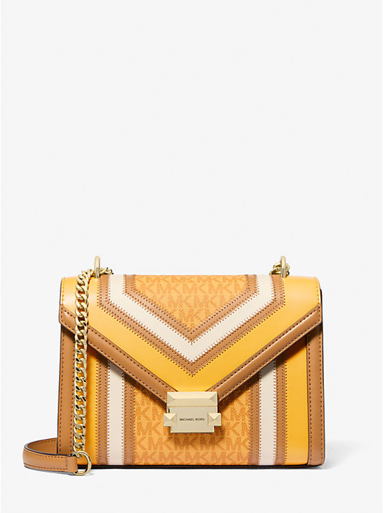 Whitney Medium Color-Block and Signature Logo Shoulder Bag | Michael Kors US