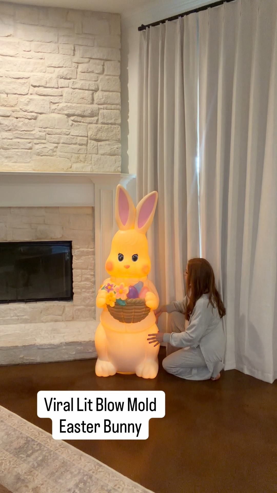 Please pay attention to size of the blow, mold, Easter bunny, mine is 60 in tall and it looks like he is sold out, but there are other sizes linked .￼

#LTKHome #LTKSeasonal #LTKKids