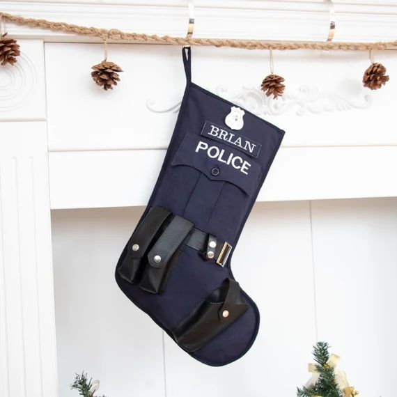 Personalized Christmas Stockings ForPoliceman Stocking Cops | Etsy | Etsy (US)