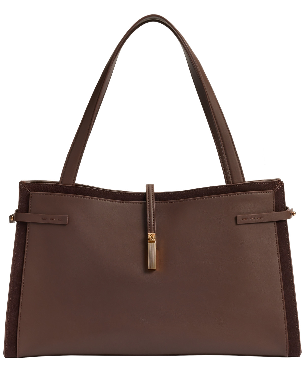 Sam Edelman Taylin Box Tote Handbag - Spiced Pecan | Macy's