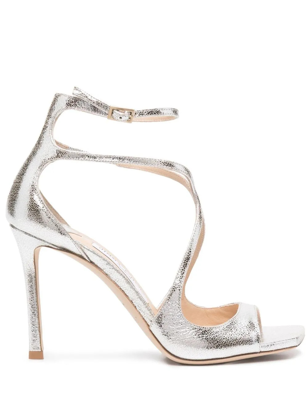 Azia 95mm metallic leather sandals | Farfetch Global