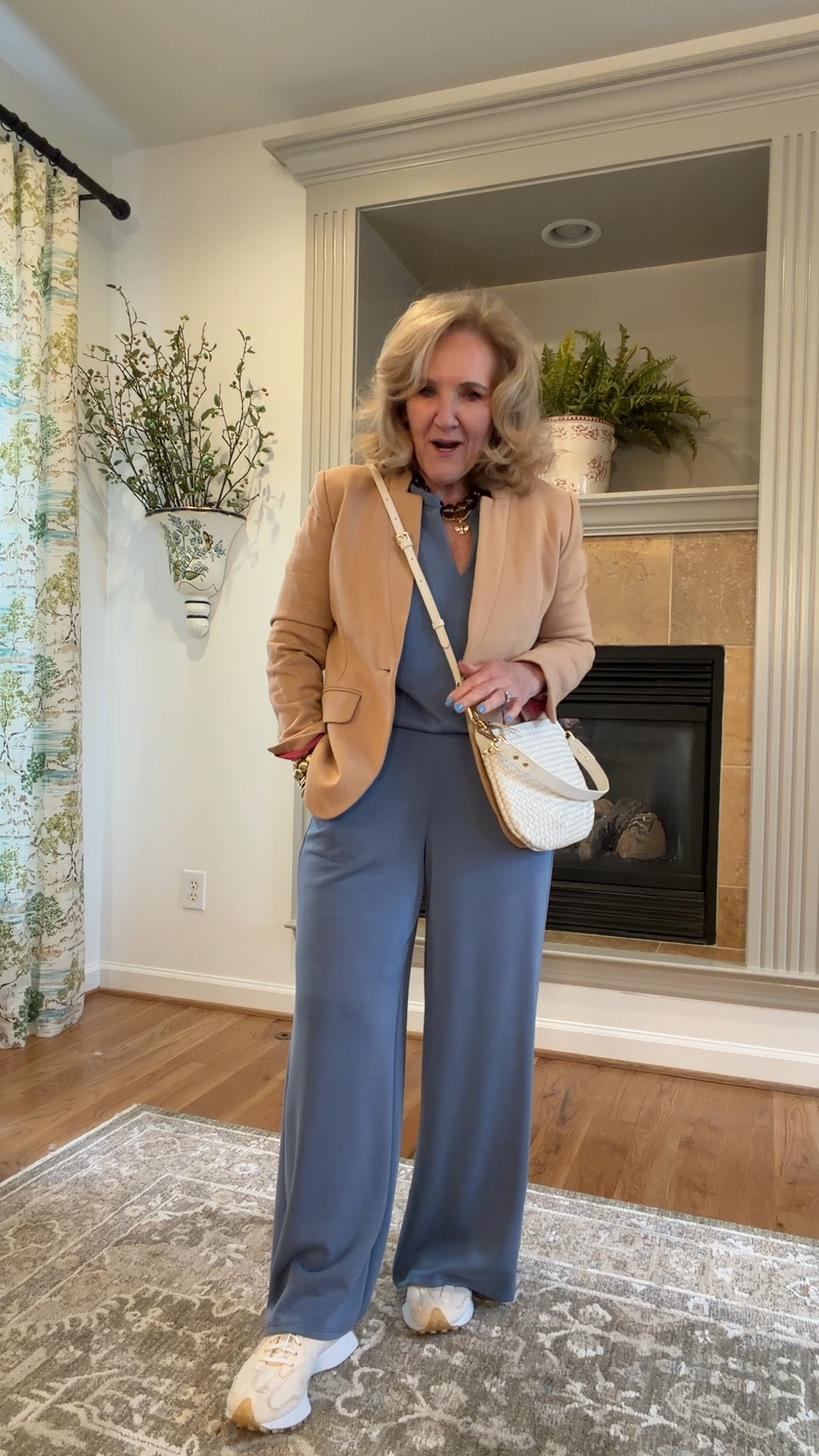 Work travel smart casual this look is comfortable but so put together This airyknit fabric is really lovely  
Use code NANETTE10 10% off your Gibson look order 
Top & blazer size medium 
Pants size small 

#LTKWorkwear #LTKOver40 #LTKTravel