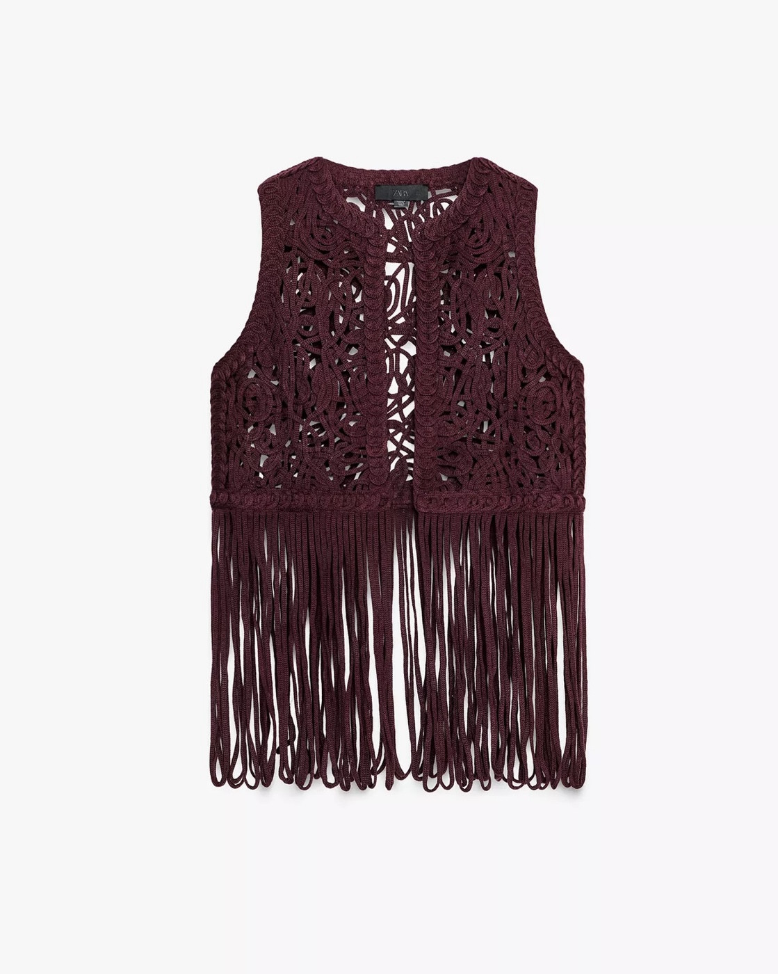 Zara fringed waistcoat for Glasto 