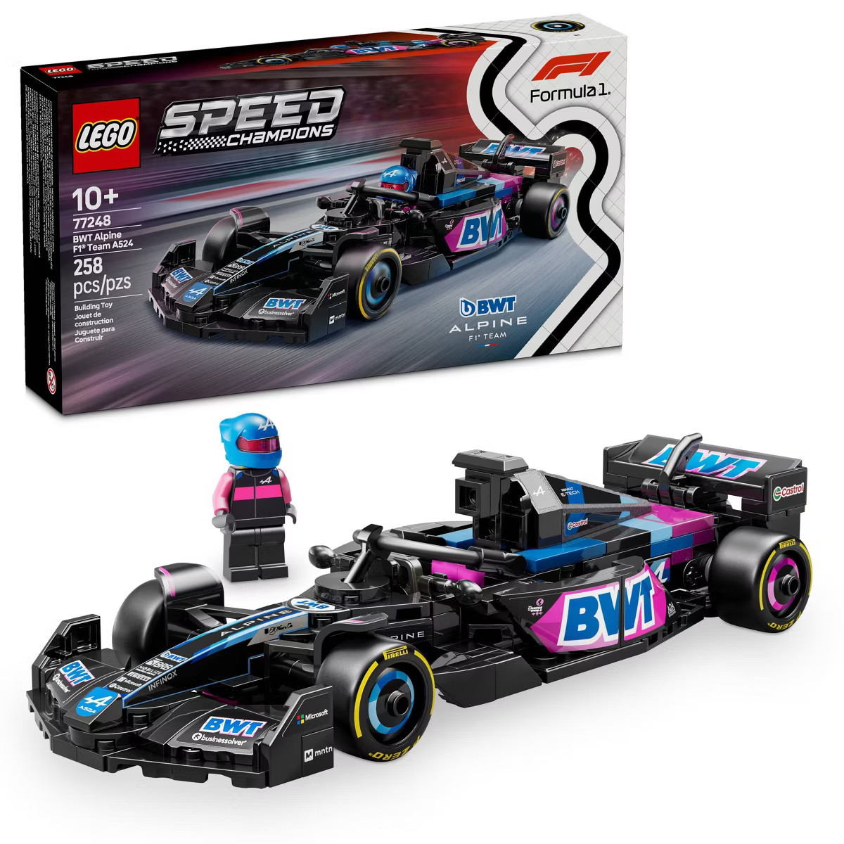 LEGO Speed Champions BWT Alpine F1 Team A524 Race Car Toy Building Set 77248 | Target