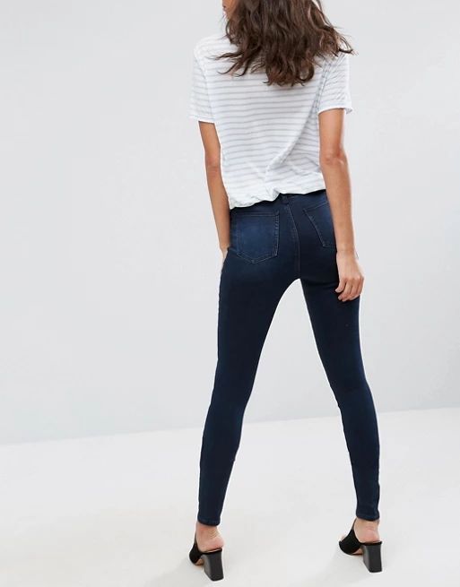 ASOS TALL 'SCULPT ME' High Waist Premium Jeans in Vivienne Dark Wash | ASOS US