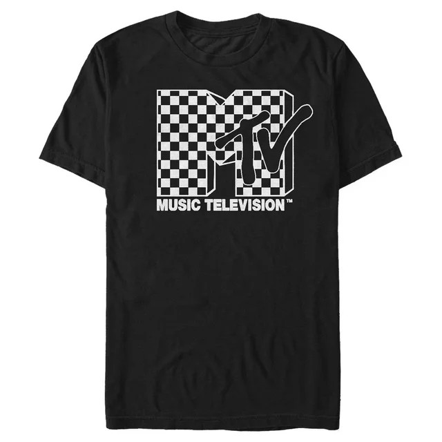 Men's MTV and Checker Logo  Graphic Tee Black X Large | Walmart (US)