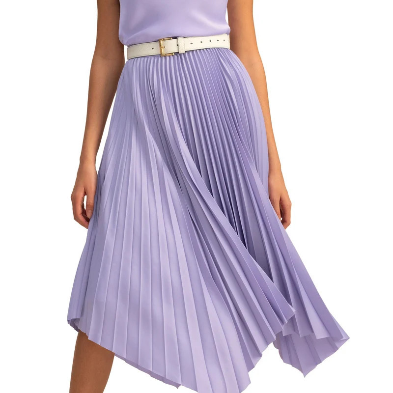 LILYSILK Women Pleated Hankerchief Skirt - Purple - XS | Verishop