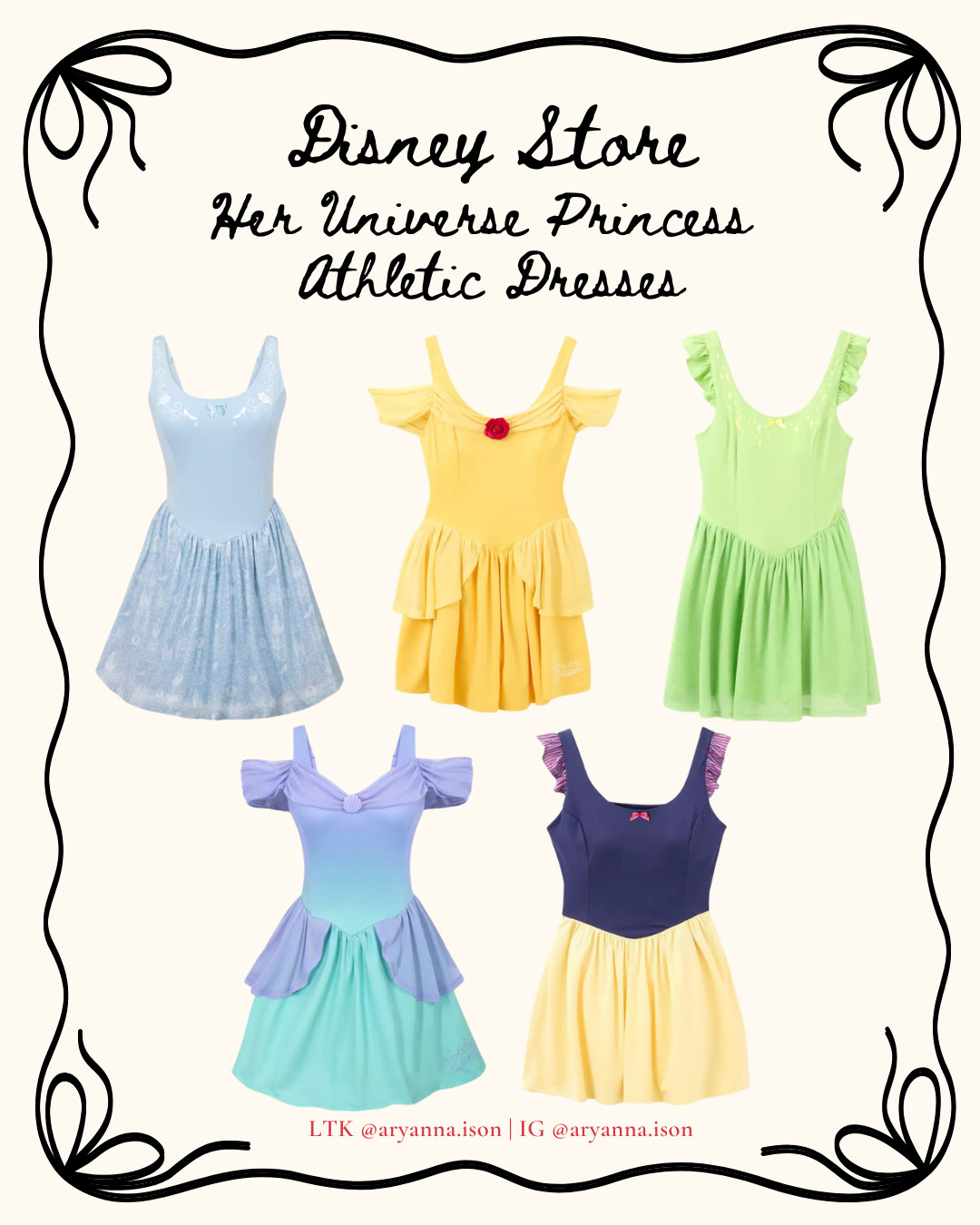 DISNEY STORE | HER UNIVERSE | DISNEY PRINCESS | ATHLETIC DRESSES | ATHLEASURE | WORKOUT DRESSES | CINDERELLA | BELLE | TINKER BELL | ARIEL | SNOW WHITE | DISNEY STYLE | DISNEY FASHION | DISNEY OUTFITS 

 

#LTKootd #LTKActive #LTKTravel