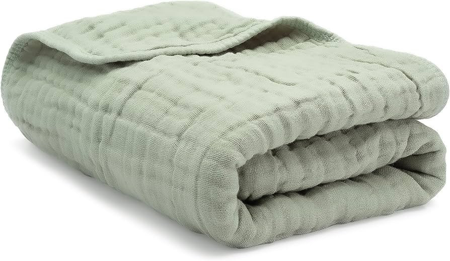 Comfy Cubs Baby Muslin Blanket, Swaddle for Newborns and Toddlers, Large 40” x 40” Cover, 6-L... | Amazon (US)