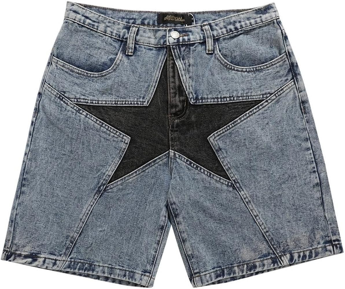Denim Shorts for Women Summer Streetwear Retro Casual Shorts Mens Y2K Hip Hop Pants Grunge High W... | Amazon (US)