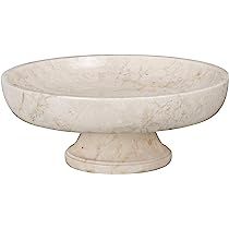 Creative Home Natural Champagne Marble Fruit Bowl on Pedestal, Party Display, 10” Diameter | Amazon (US)