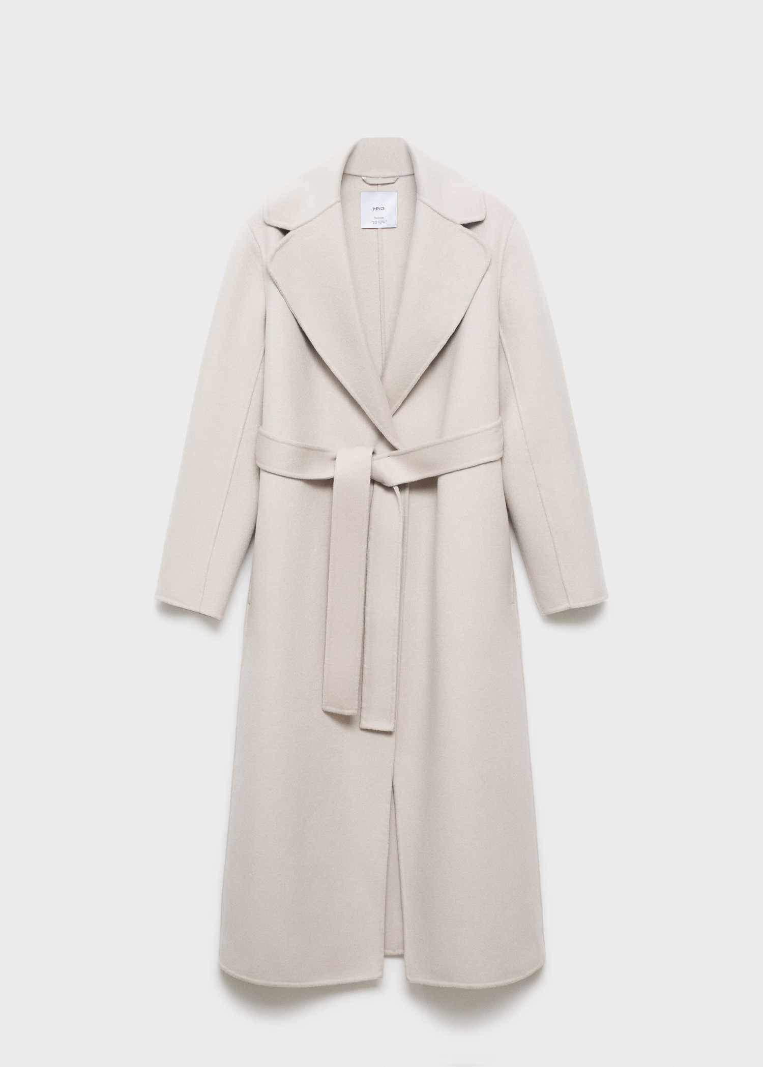 Handmade wool coat with belt | MANGO (UK)