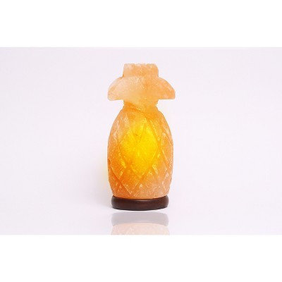 Pineapple Salt Lamp Pink - Q&A Himalayan Salt: Traditional Modern Decor, Electric Himalayan Salt Rock, Incandescent E12 | Target
