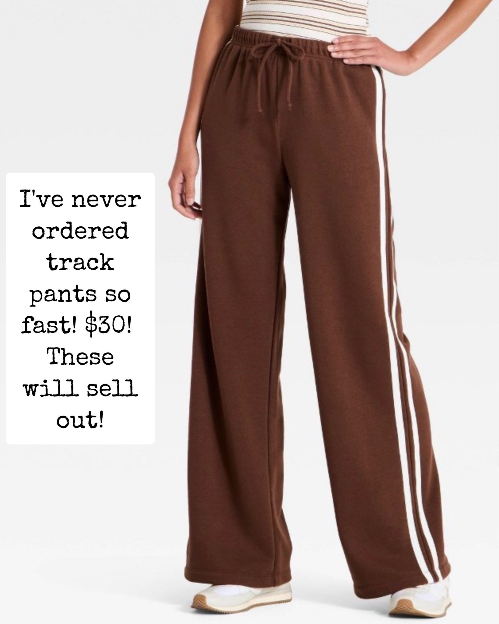 These track pants are exactly what I need this fall!￼

#LTKSeasonal #LTKActive #LTKmomlife
