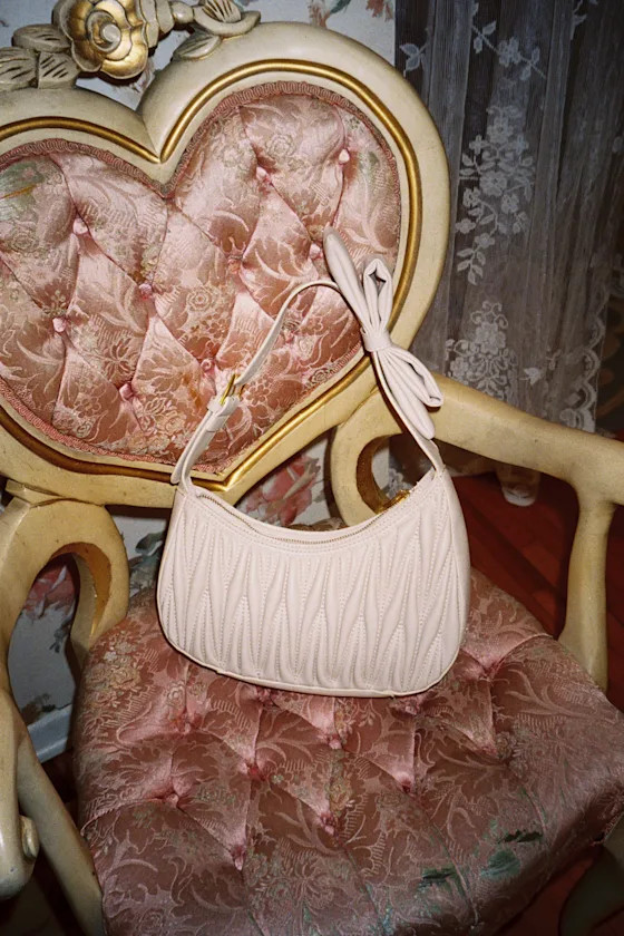 Stylish Effect Light Beige Textured Bow Shoulder Bag | Lulus