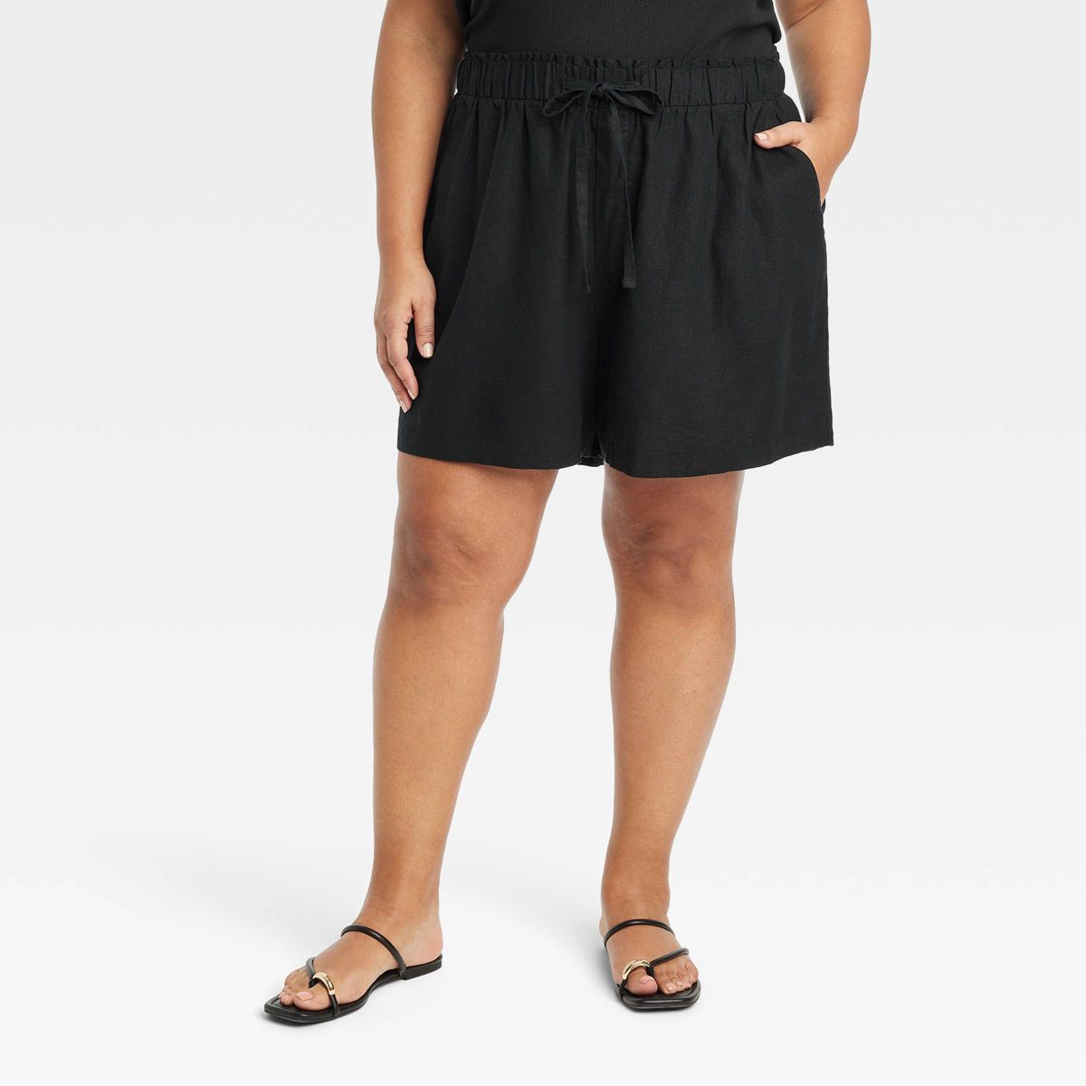 Women's High-Rise Linen Pull-On Shorts - Ava & Viv™ | Target