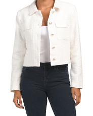 Solid Boucle Crop Jacket | Marshalls