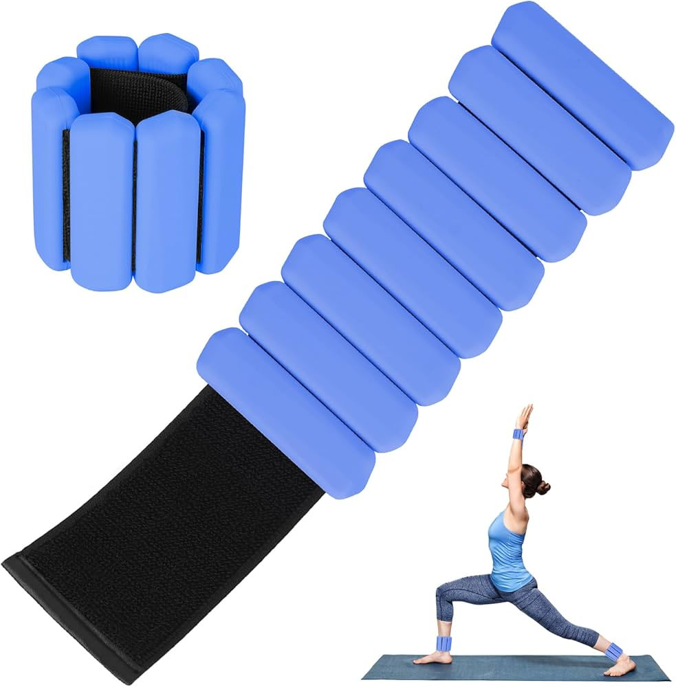 Wrist Weights Set of 2(1Lbs Each), Adjustable Wrist and Ankle Weights for Women and Men, Wearable... | Amazon (US)