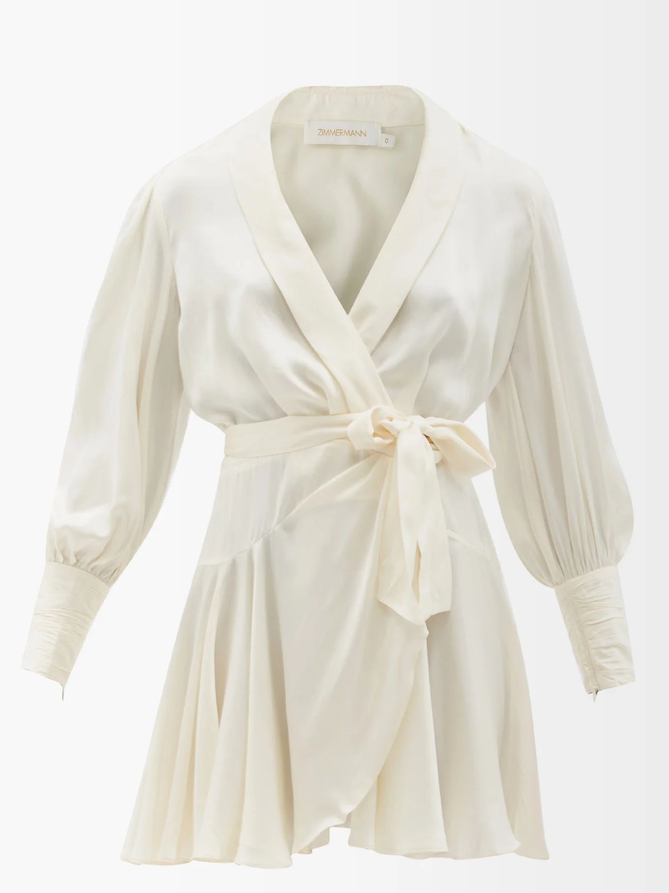 Postcard silk-satin mini wrap dress | Zimmermann | Matches (UK)