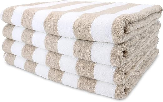 Arkwright Oversized California Beach Towels - (Pack of 4) Absorbent, Quick Drying, Ringspun Cotto... | Amazon (US)