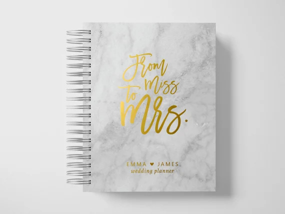 Wedding Planner Book Personalized  From Miss to Mrs  Grey | Etsy | Etsy (US)