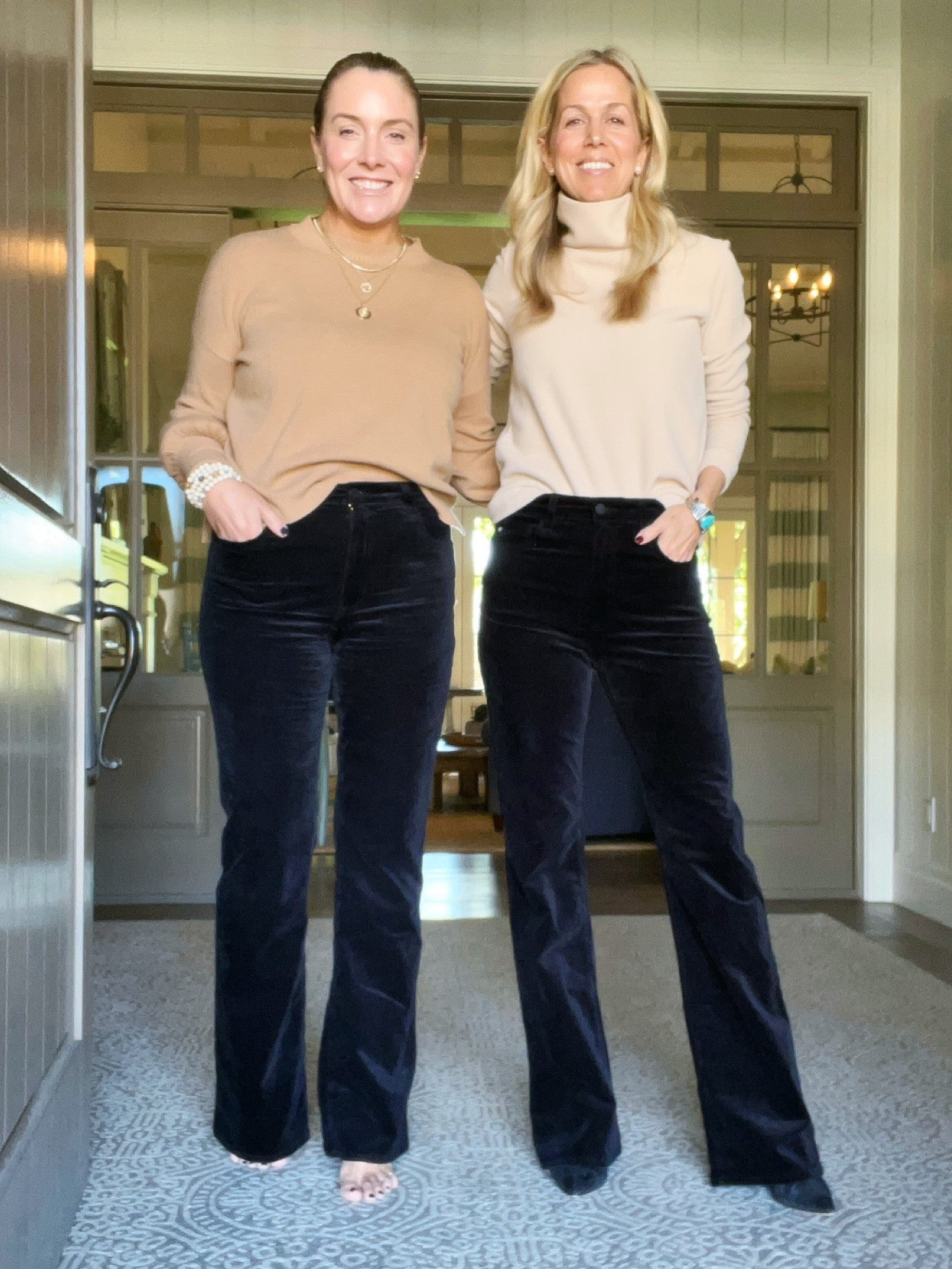 The perfect holiday pant - and it’s currently on sale! 

Black velvet jean style bootcut pant. Pair with heels and a fun top for the perfect option at any holiday, cocktail or work function. 

We sized up one. 

Holiday outfit
Holiday fashion


#LTKSeasonal #LTKCyberweek #LTKHoliday