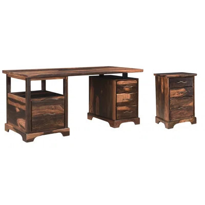 Chaliyah 2 Piece Solid Wood Writing Desk Office Set with Chair | Wayfair North America